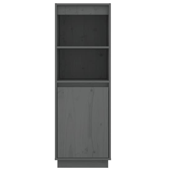 Bowie Pine Wood Storage Cabinet With 1 Door In Grey_4