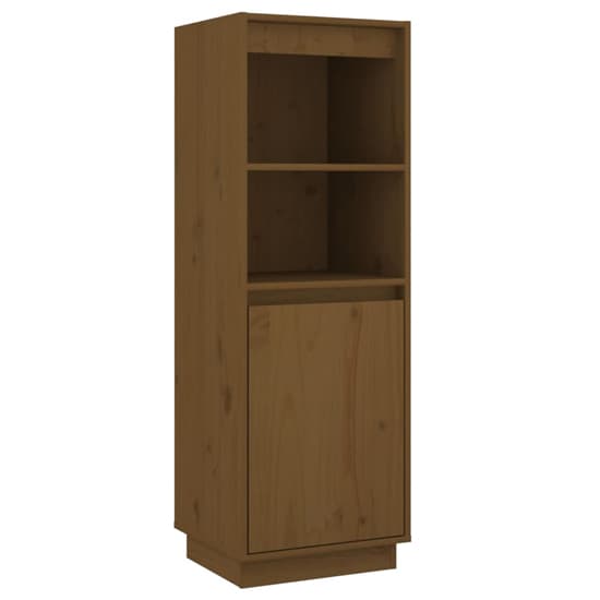 Bowie Pine Wood Storage Cabinet With 1 Door In Honey Brown_3