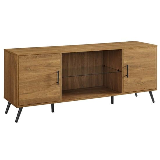 Bowie Wooden TV Stand Mid Century In English Natural_2
