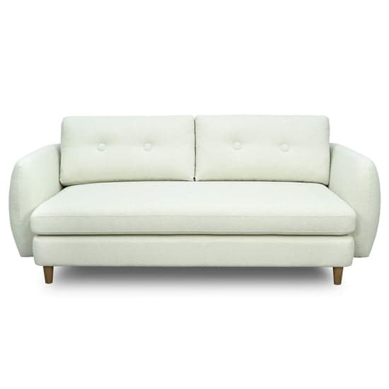 Bozo Fabric 3 Seater Sofa In White_2