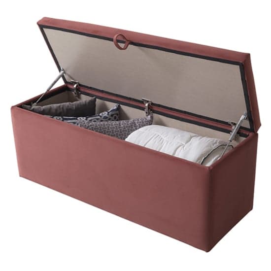 Bradenton Velvet Blanket Box In Blush_2
