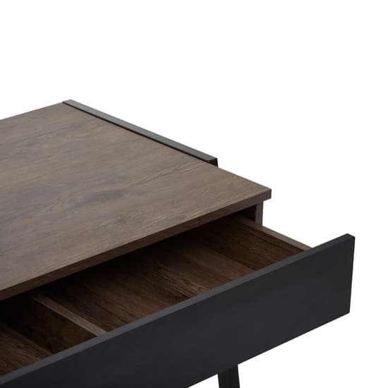 Bradken Dark Oak Wooden Computer Desk With Black Metal Frame_6
