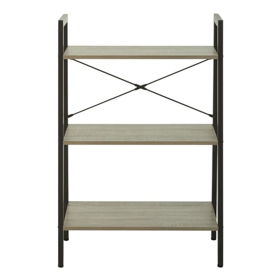 Bradken 3 Tier Ladder Wooden Shelving Unit In Grey Oak Furniture in