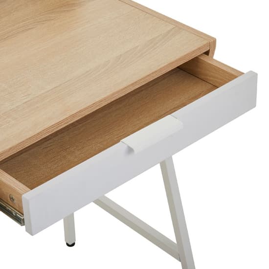 Bradken Wooden Computer Desk With 1 Drawer In Natural Oak_7