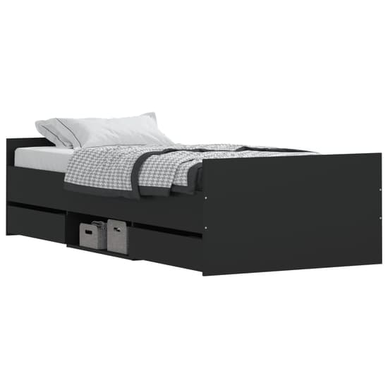 Braga Wooden Single Bed With Drawers In Black_3