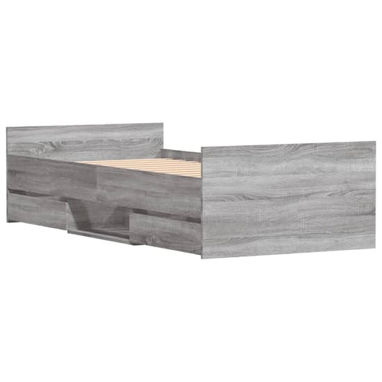 Braga Wooden Single Bed With Drawers In Grey Sonoma Oak_7