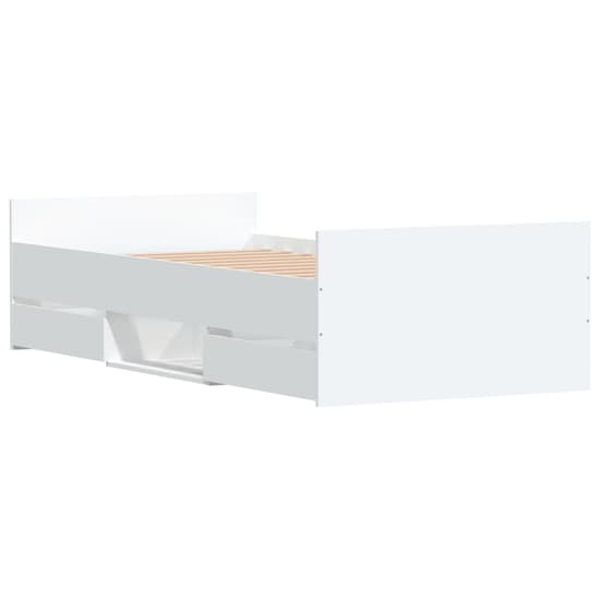 Braga Wooden Single Bed With Drawers In White_7
