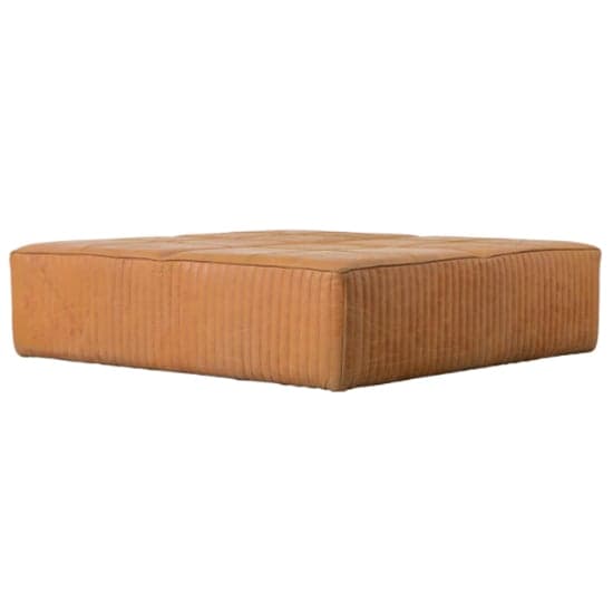 Braham Upholstered Leather Ottoman Coffee Table In Brown_2