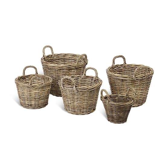 Braila Set Of 5 Rattan Log Baskets In Natural_2