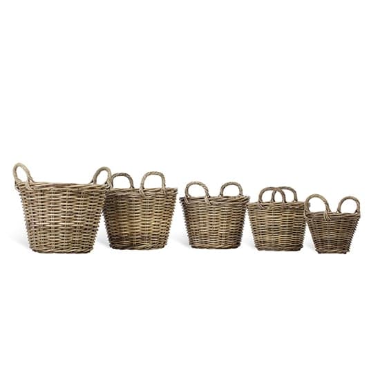 Braila Set Of 5 Rattan Log Baskets In Natural_3