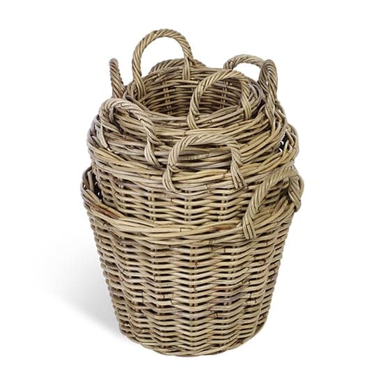 Braila Set Of 5 Rattan Log Baskets In Natural_4