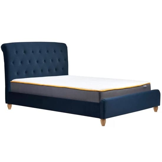 Brampton Fabric Double Bed In Midnight Blue_2
