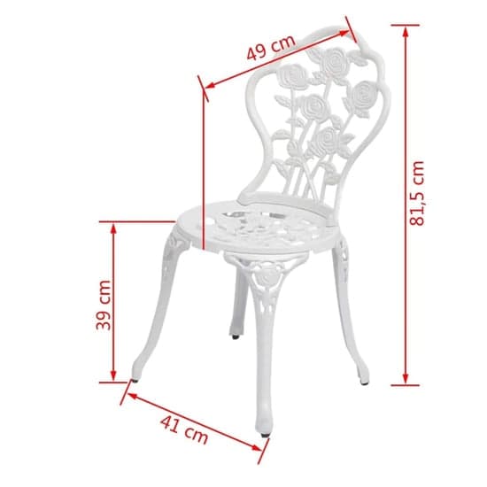 Brandi White Cast Aluminium Bistro Chairs In A Pair_2