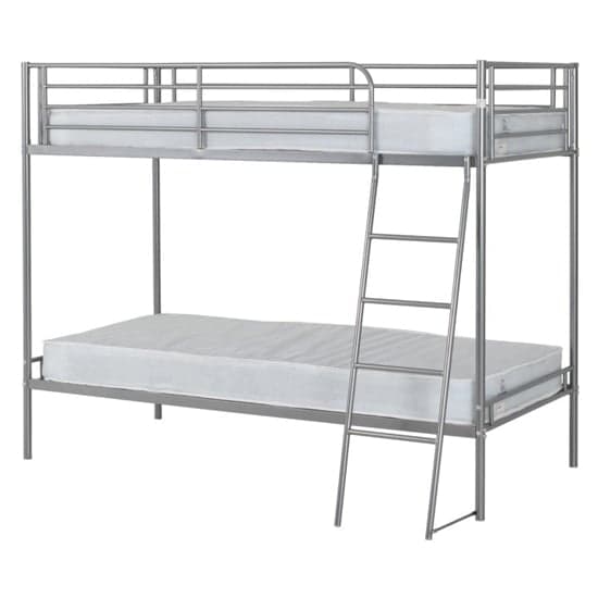 Baumer Metal Single Bunk Bed In Silver_1