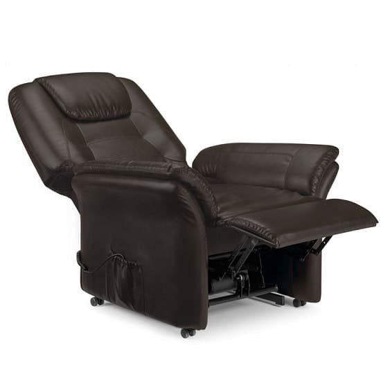 Rachelle Modern Recliner Chair In Brown Faux Leather_3