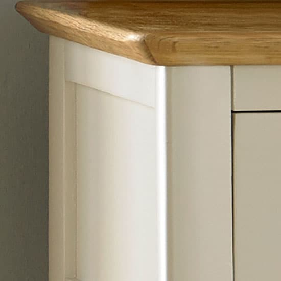 Brandy Wooden Bedside Cabinet In Off White And Oak With 3 Drawer_3