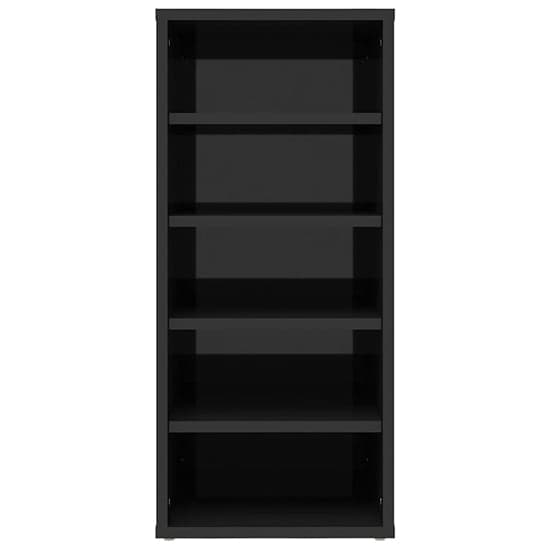 Branko High Gloss Shoe Storage Rack With 5 Shelves In Black_3
