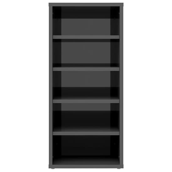 Branko High Gloss Shoe Storage Rack With 5 Shelves In Grey_4