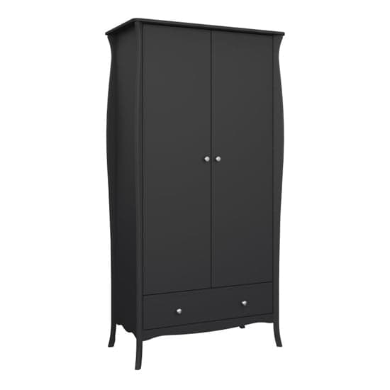 Braque Bedroom Furniture Set With 2 Doors Wardrobe In Black_4