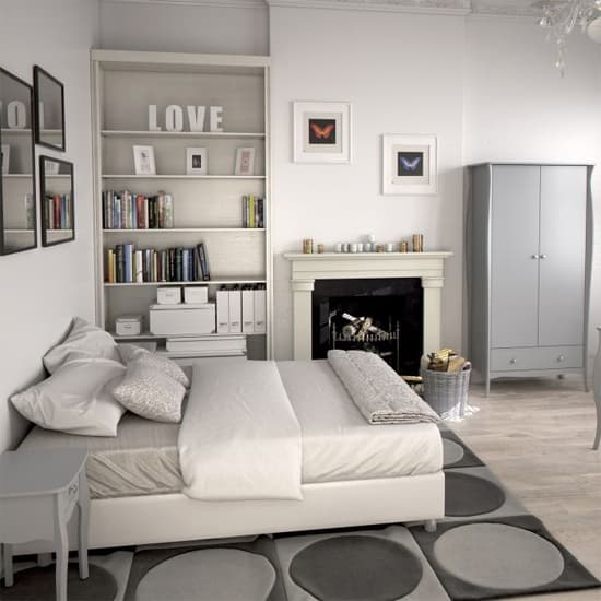 Braque Bedroom Furniture Set With 2 Doors Wardrobe In Grey_5