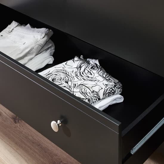 Braque Wooden Bedside Cabinet In Black_3