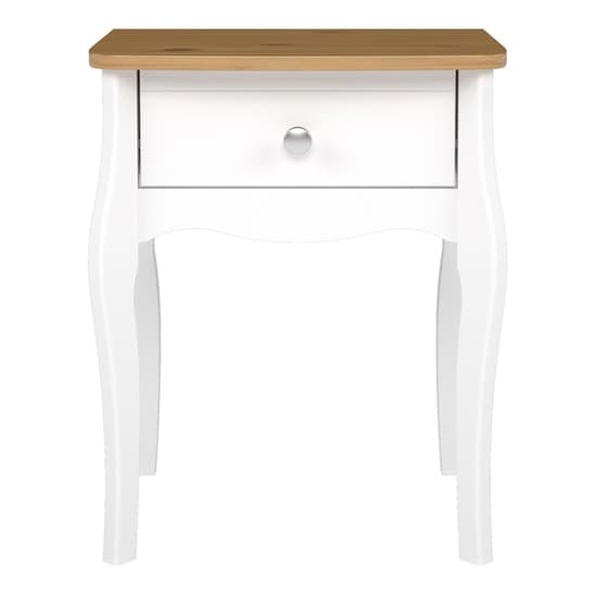 Braque Wooden Bedside Table In Pure White Iced Coffee_3