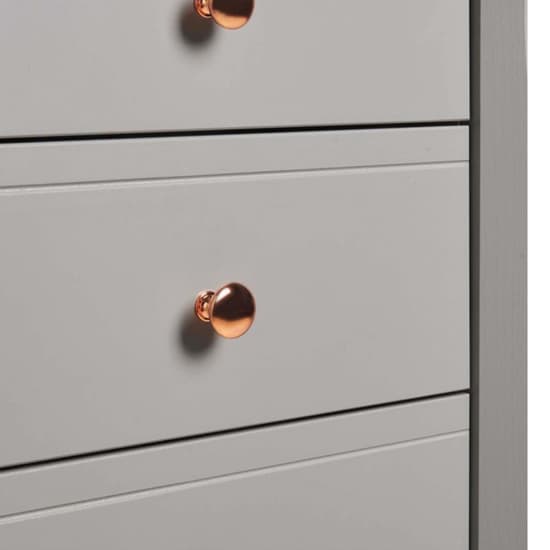 Braque Wooden Chest Of 5 Drawers Narrow In Grey_3
