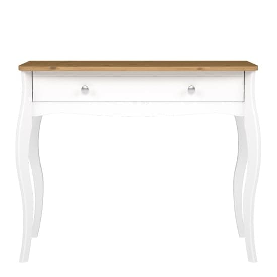 Braque Wooden Dressing Table With 1 Drawer In Pure White_2