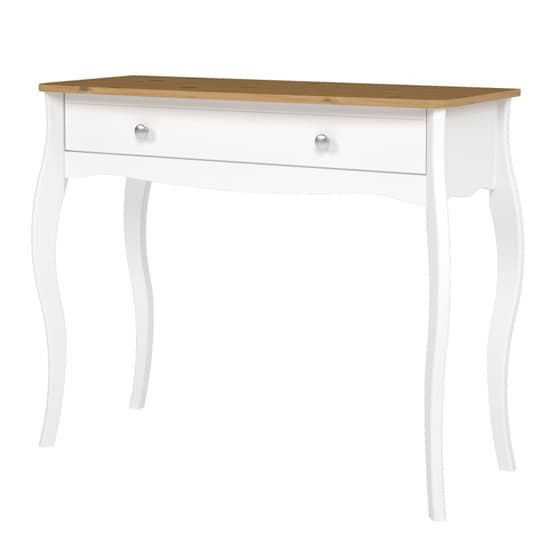 Braque Wooden Dressing Table With 1 Drawer In Pure White_3