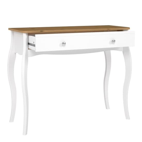 Braque Wooden Dressing Table With 1 Drawer In Pure White_5