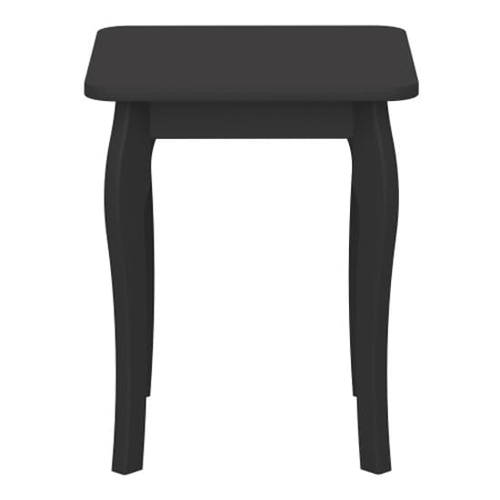 Braque Wooden Dressing Table Stool In Black_2