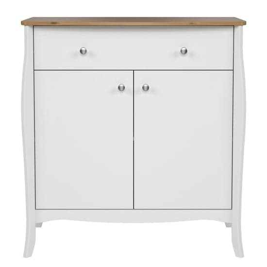 Braque Wooden Sideboard 2 Doors 1 Drawer In Pure White_2