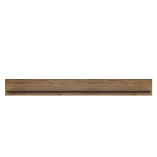 Brecon Wooden Large Wall Shelf In Walnut And Black_2