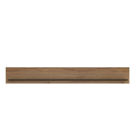 Brecon Wooden Small Wall Shelf In Walnut And Black_2