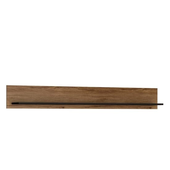 Brecon Wooden Small Wall Shelf In Walnut And Black_1