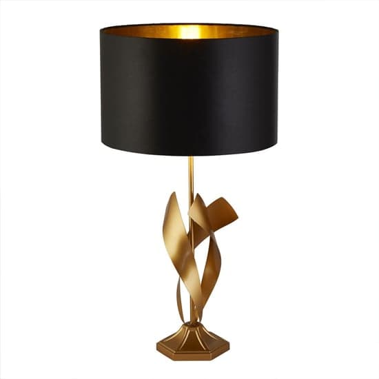 Breeze Black Shade Table Lamp With Gold Metal Base_2