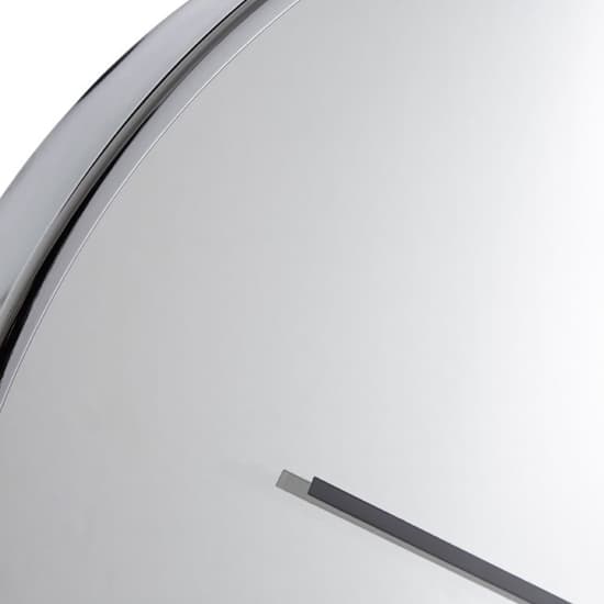 Breiley Round Minimal Mirrored Wall Clock In Chrome Frame_4