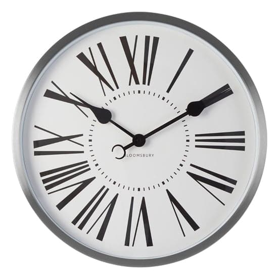 Breiley Round Traditional Design Wall Clock In Chrome Frame_1