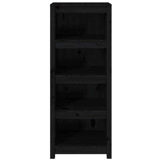 Brela Pinewood Bookcase With 3 Shelves In Black_4