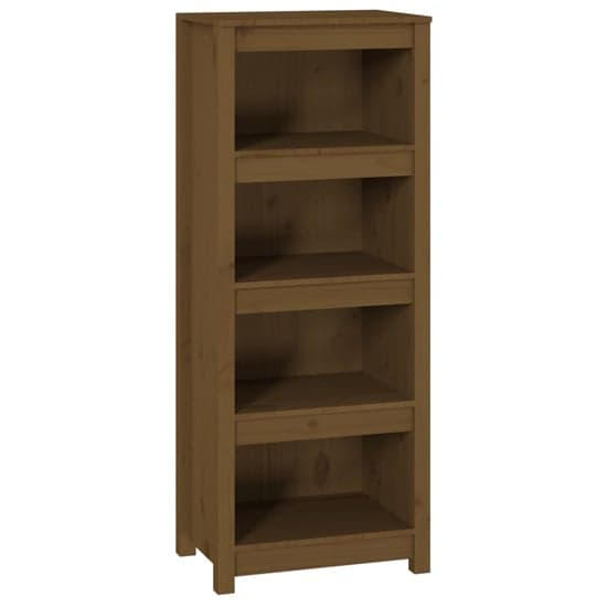 Brela Pinewood Bookcase With 3 Shelves In Honey Brown_3