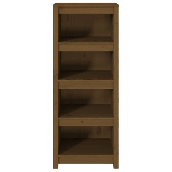 Brela Pinewood Bookcase With 3 Shelves In Honey Brown_4