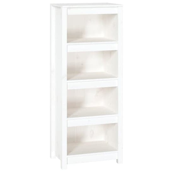 Brela Pinewood Bookcase With 3 Shelves In White_3