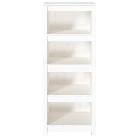 Brela Pinewood Bookcase With 3 Shelves In White_4