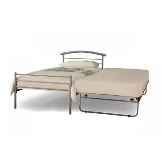 Brennington Meatl Single Bed With Guest Bed In Silver_3