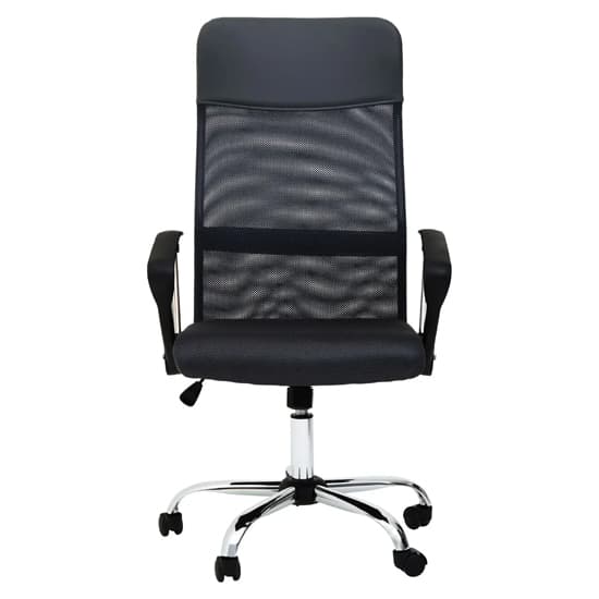 Brent Fabric Home Office Chair In Black Mesh_2