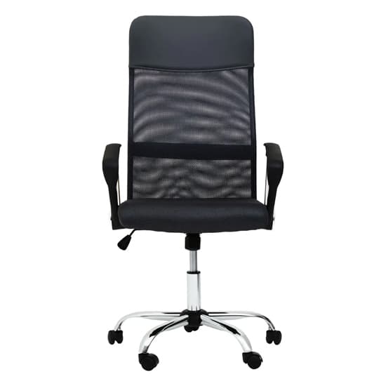 Brent Fabric Home Office Chair In Black Mesh_3