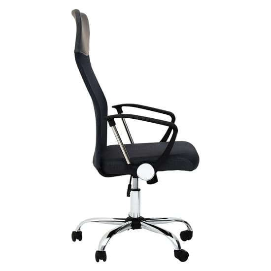 Brent Fabric Home Office Chair In Black Mesh_4