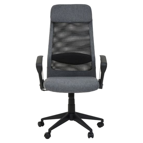 Brent Fabric Home Office Chair In Black Mesh And Grey_3