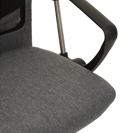 Brent Fabric Home Office Chair In Black Mesh And Grey_6