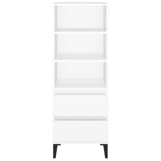Brescia Wooden Bookcase With 2 Drawers In White_3